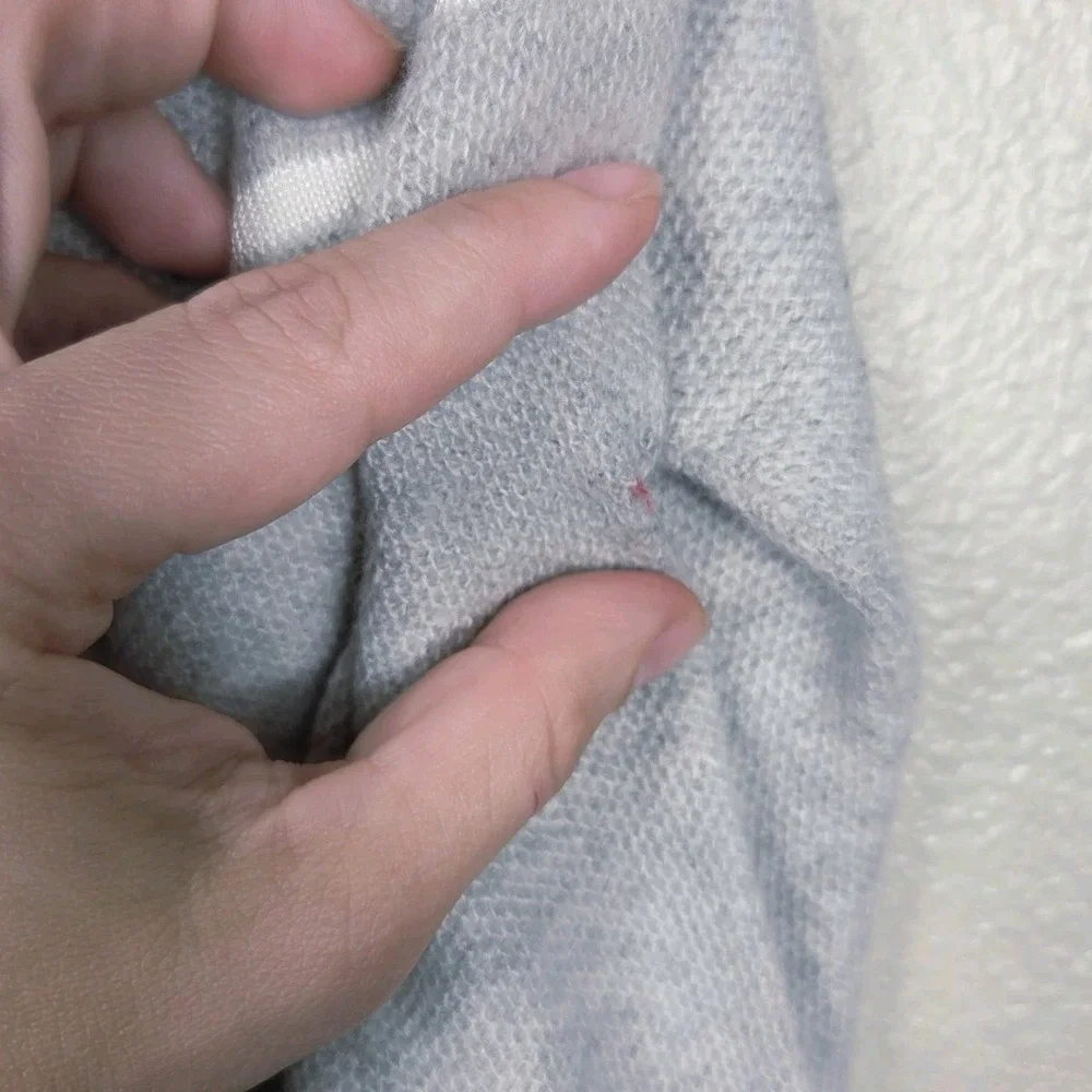 Banana Republic Filpucci Italian Yarn Sweater Gray White Trim‎ Size M